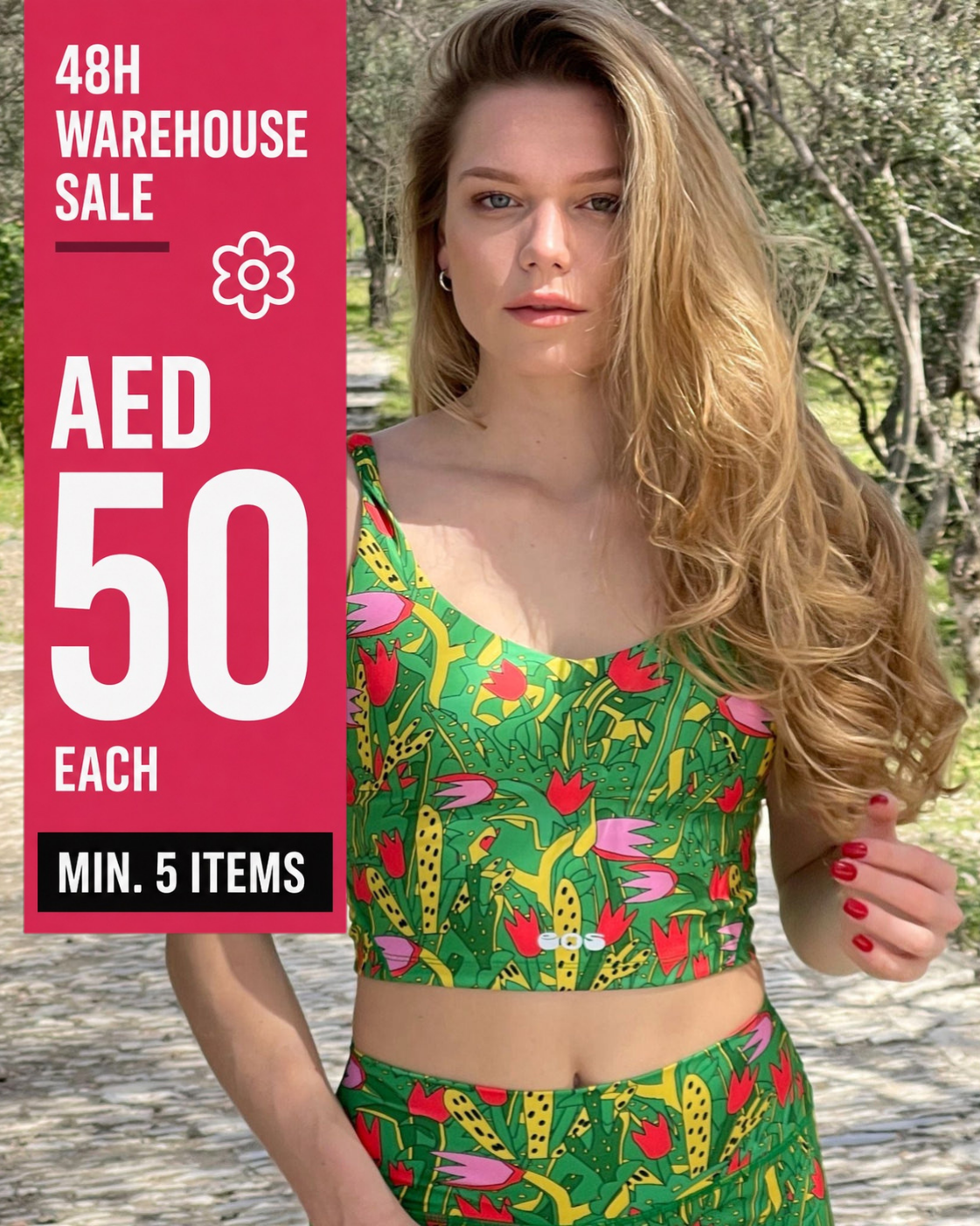 Flex Printed V-Neck Bra -