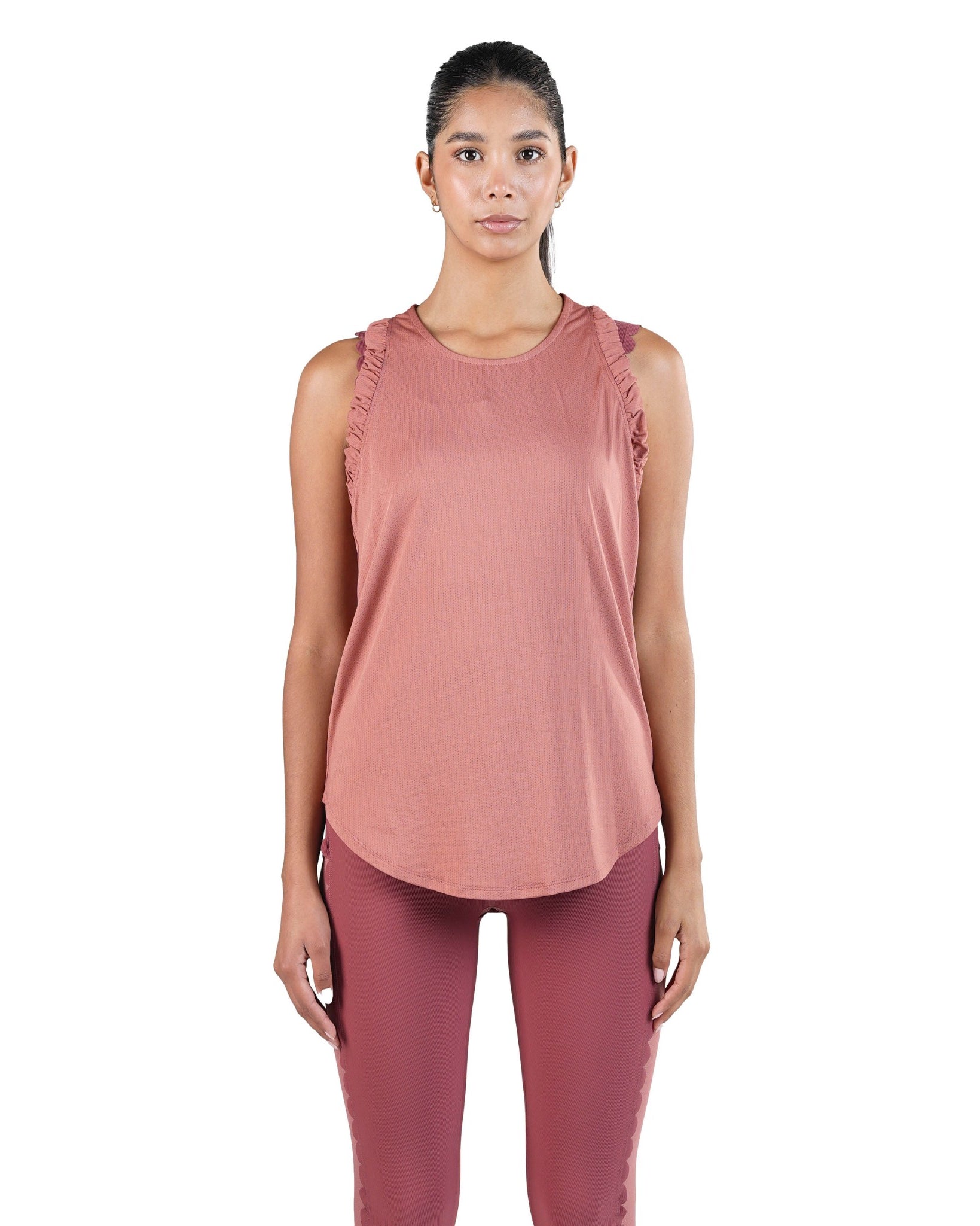 Blush Ruffled Tank -