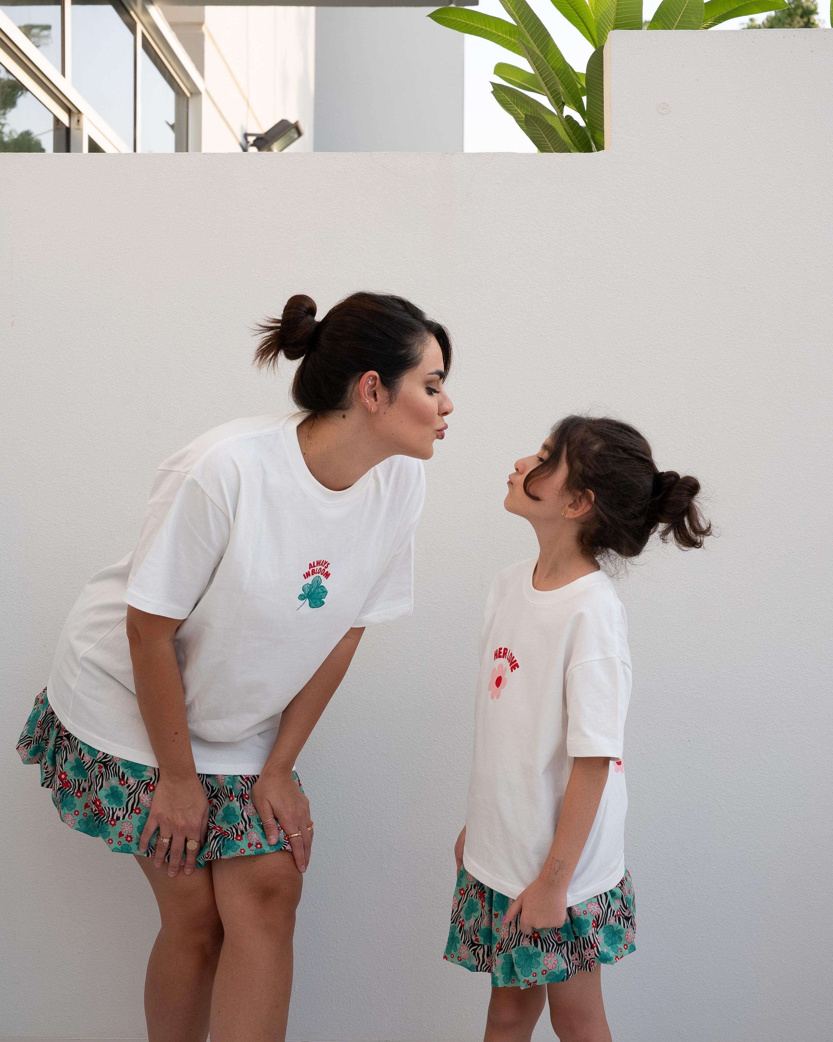 EOS X Remy Bloom Oversized White Cotton Kids T-shirt -
