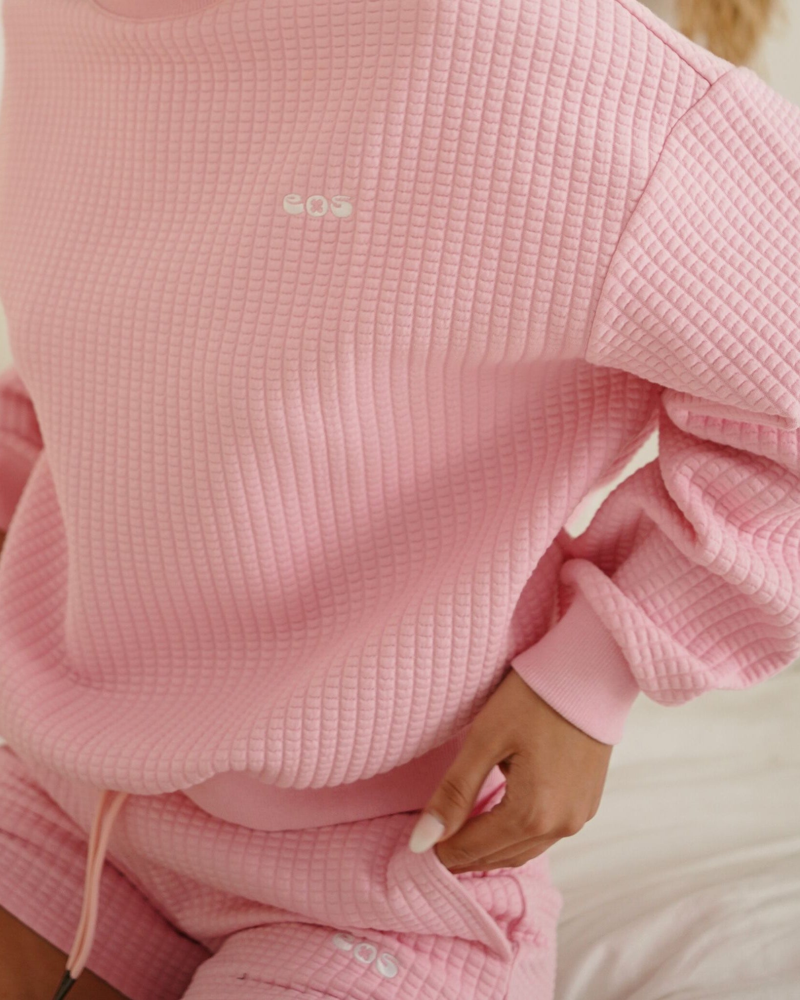 Pink Waffle Shorts -