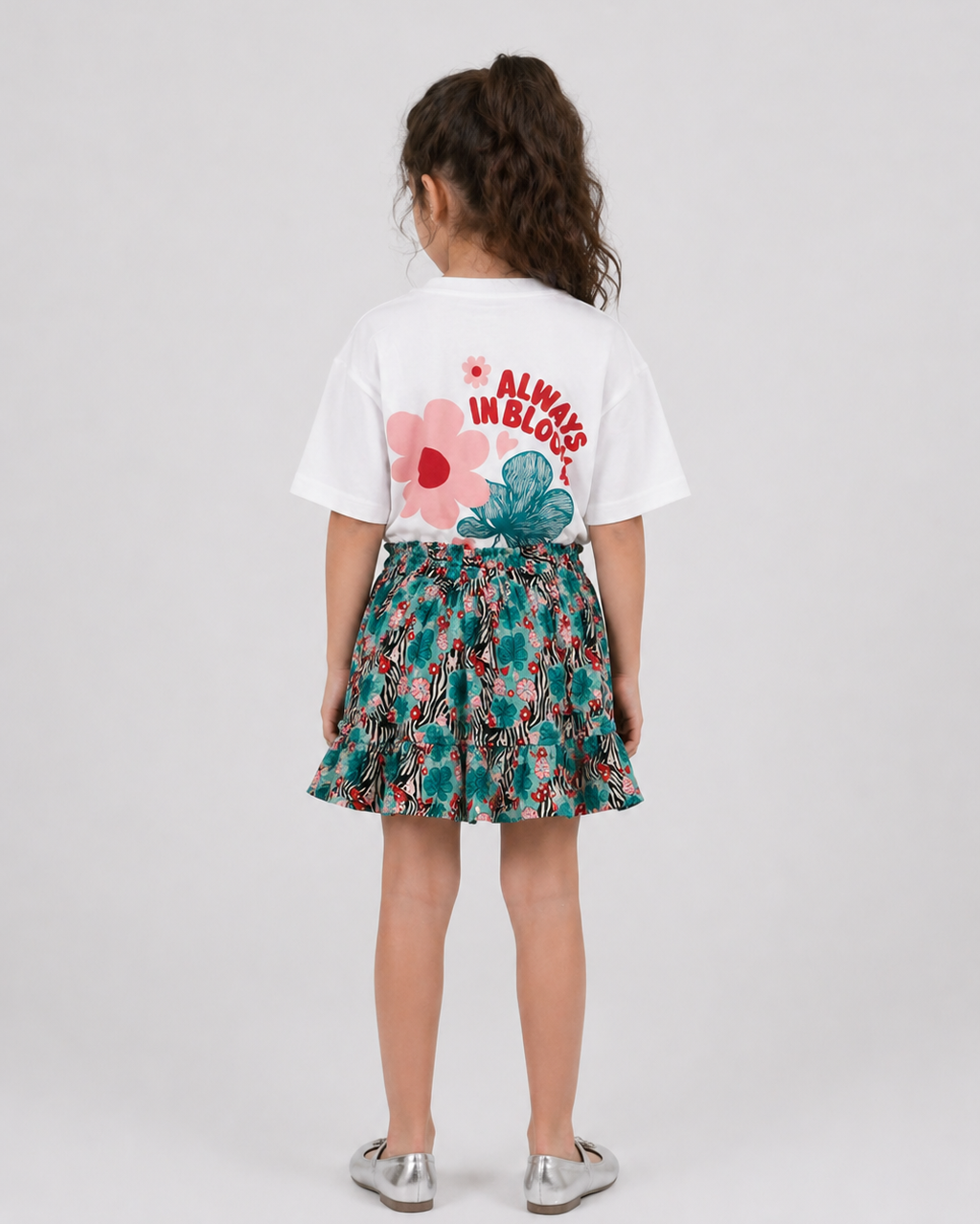 EOS X Remy Bloom Oversized White Cotton Kids T-shirt -