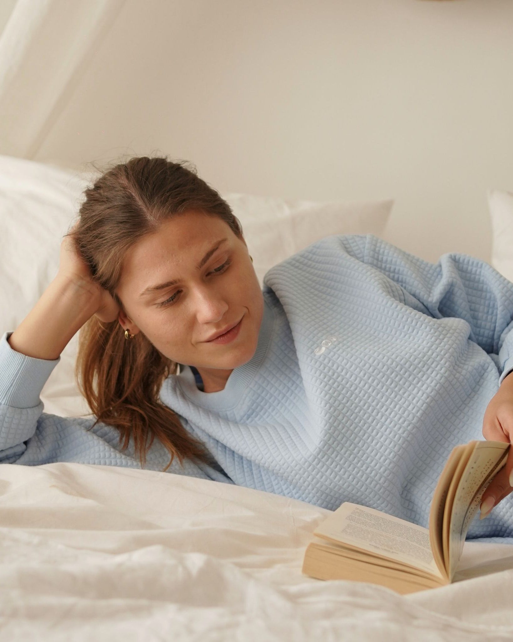 Blue Waffle Sweatshirt -