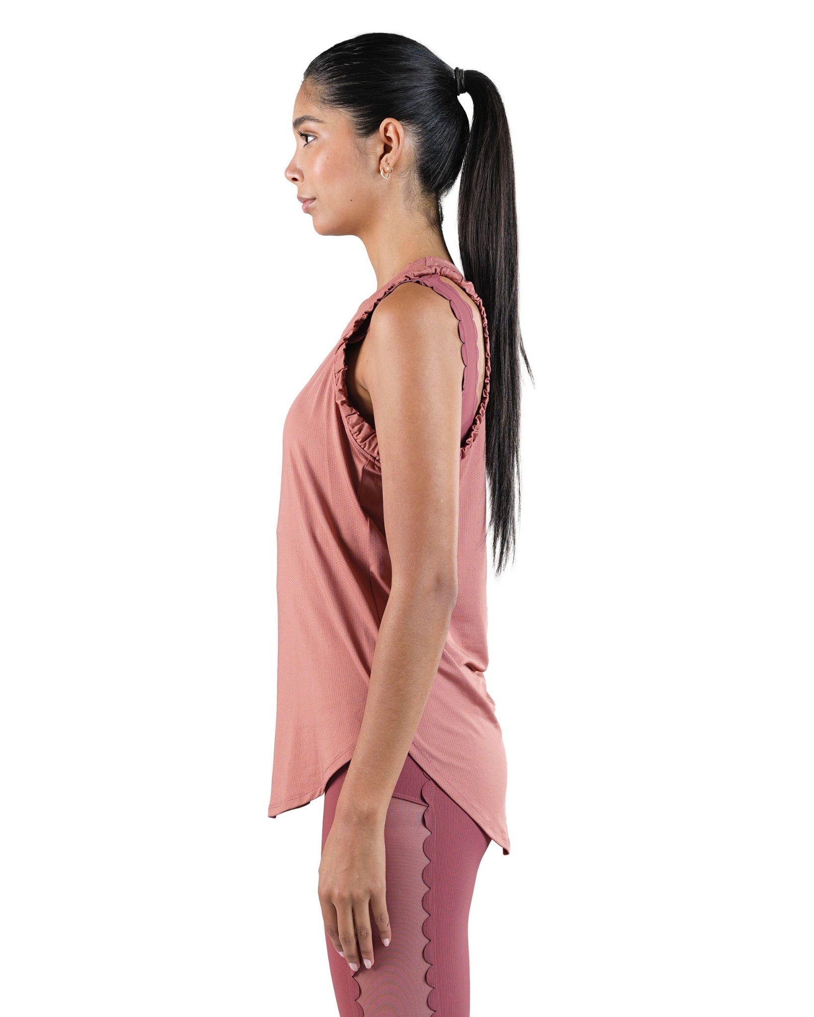 Blush Ruffled Tank -