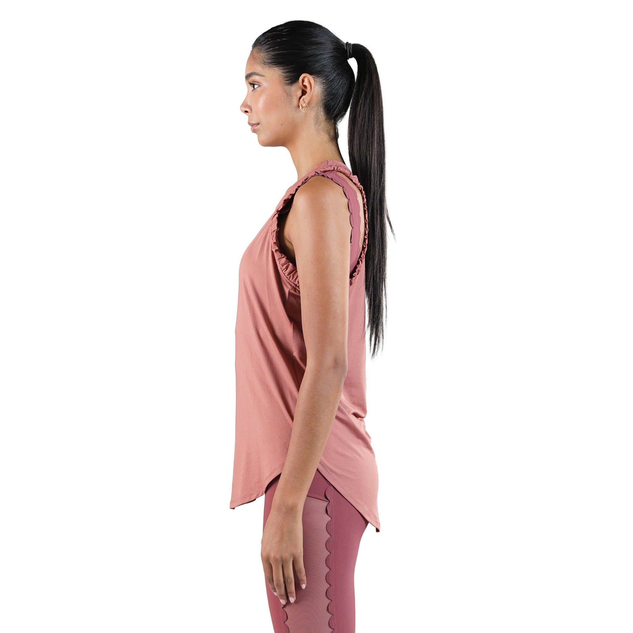Blush Ruffled Tank -