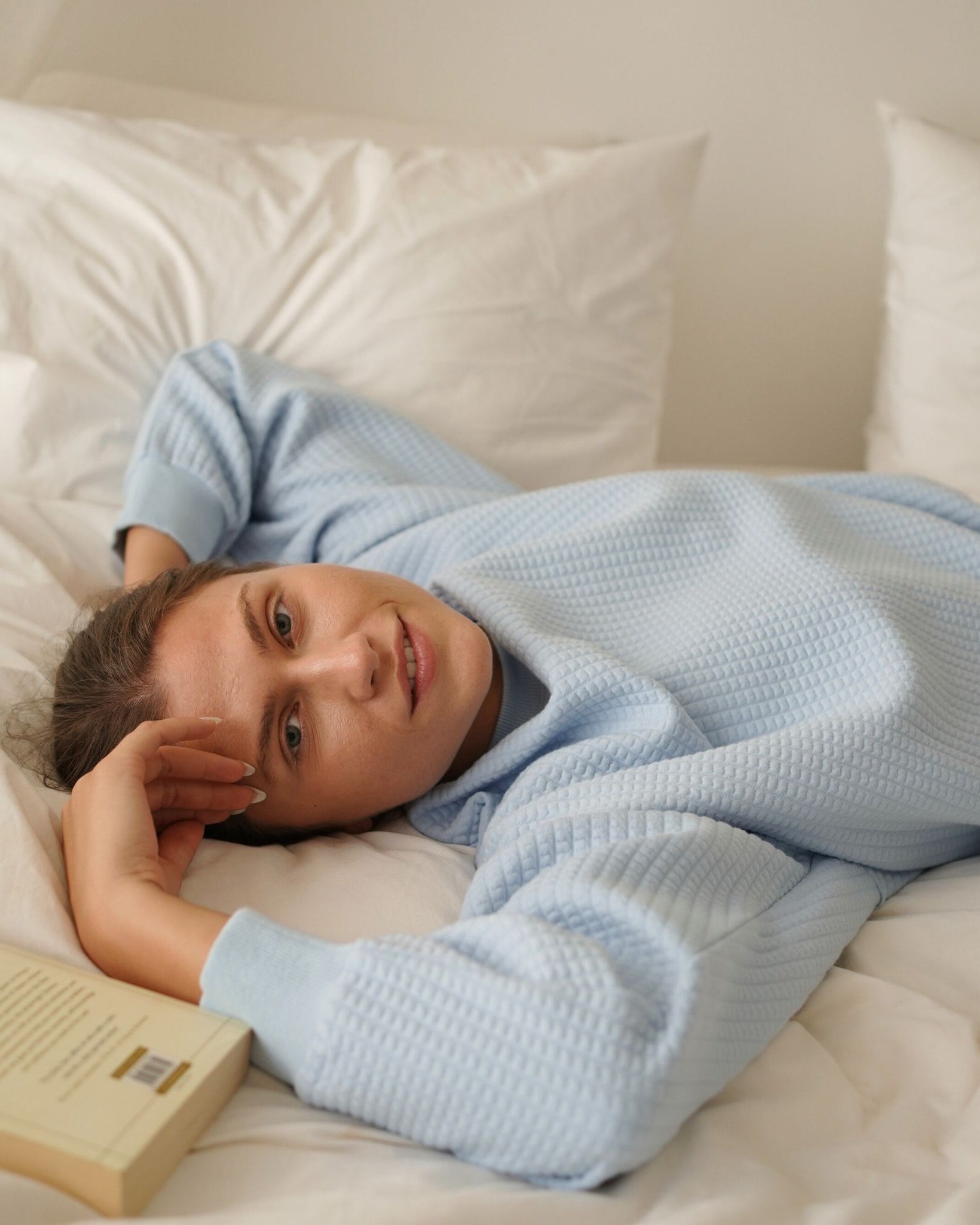 Blue Waffle Sweatshirt -