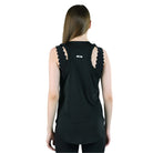 Black Ruffled Tank -