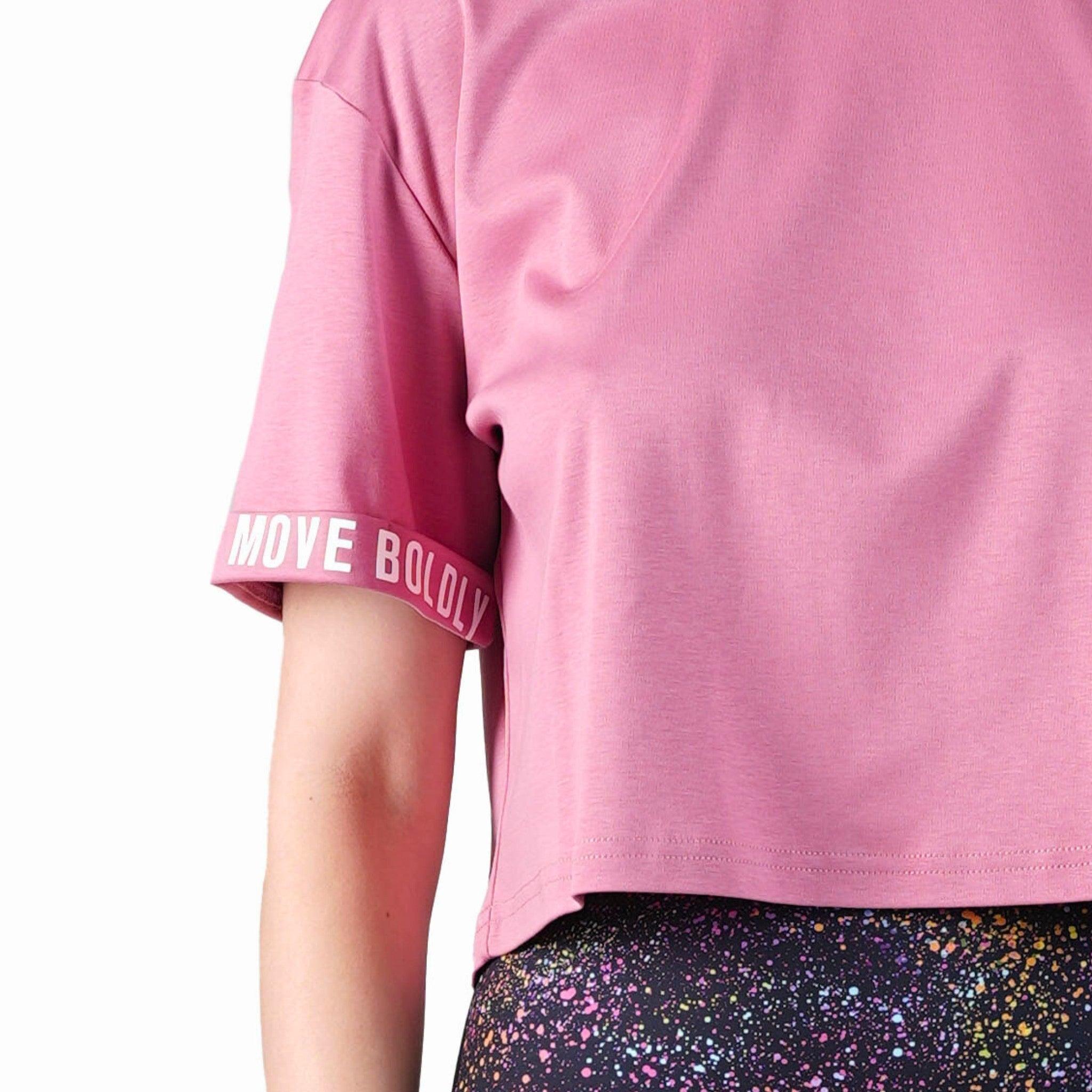 Move Boldly Crop Tee -