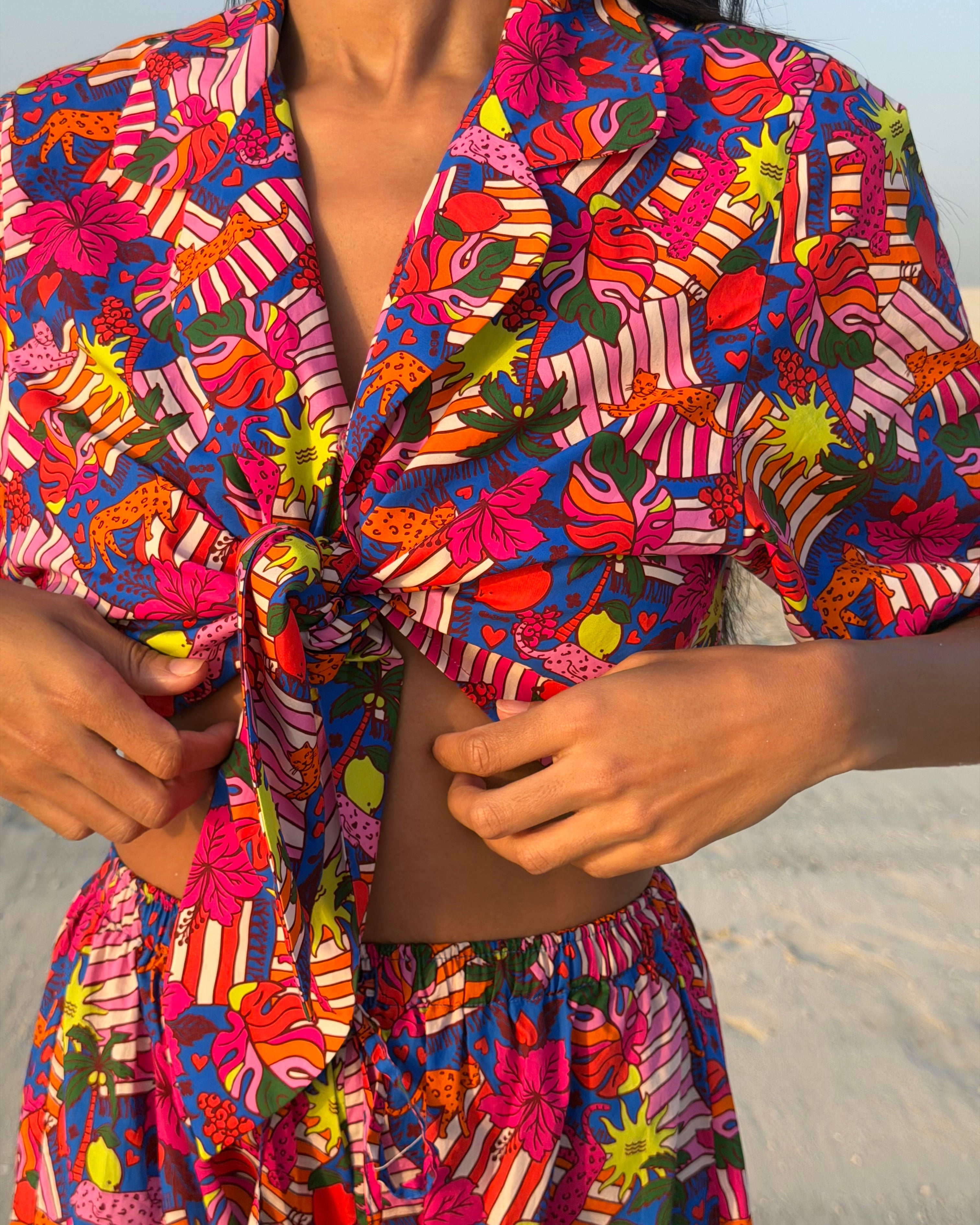 EOS Summer Jungle Kimono Crop Top -