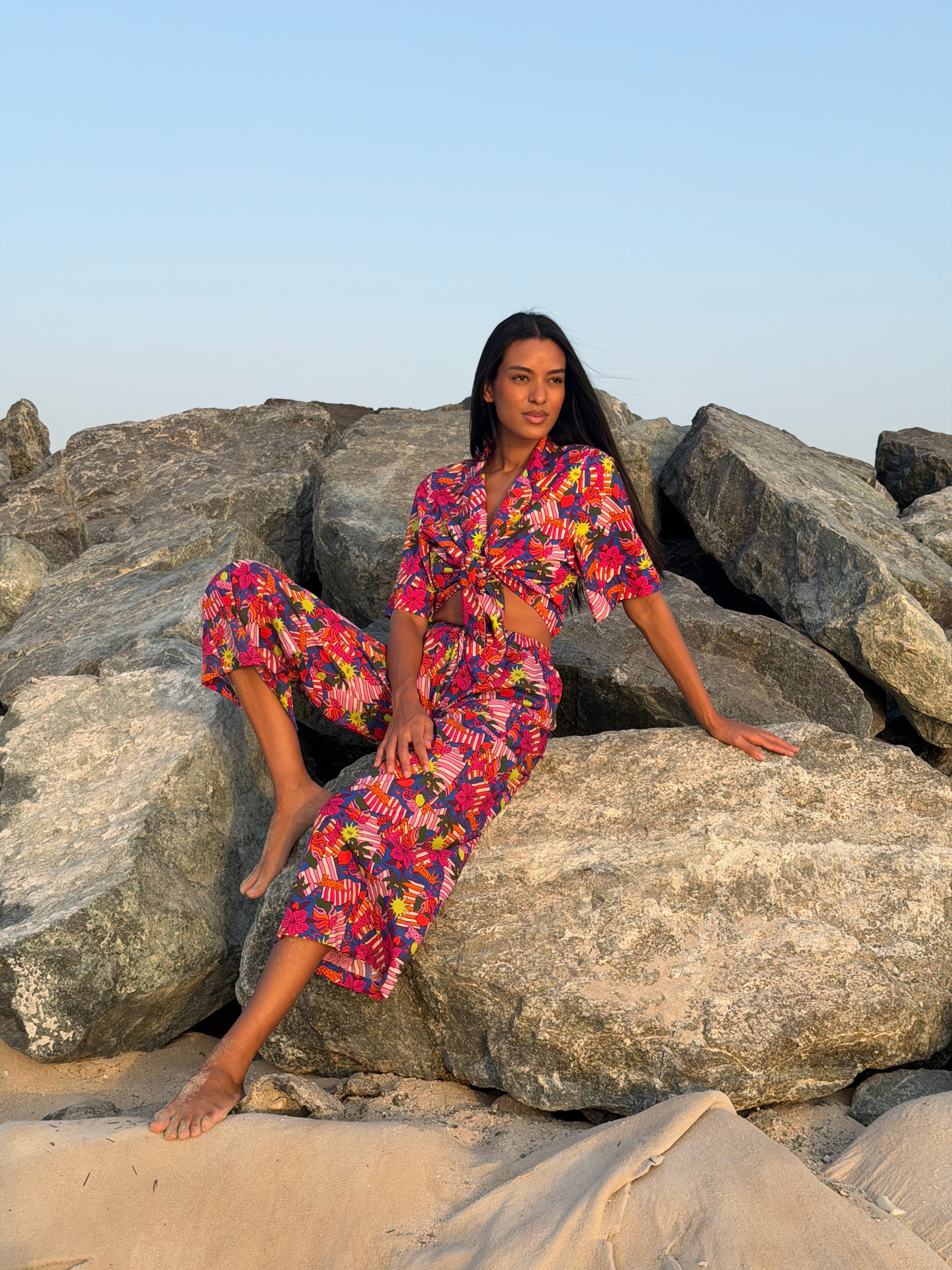 EOS Summer Jungle Wide Leg Pants -