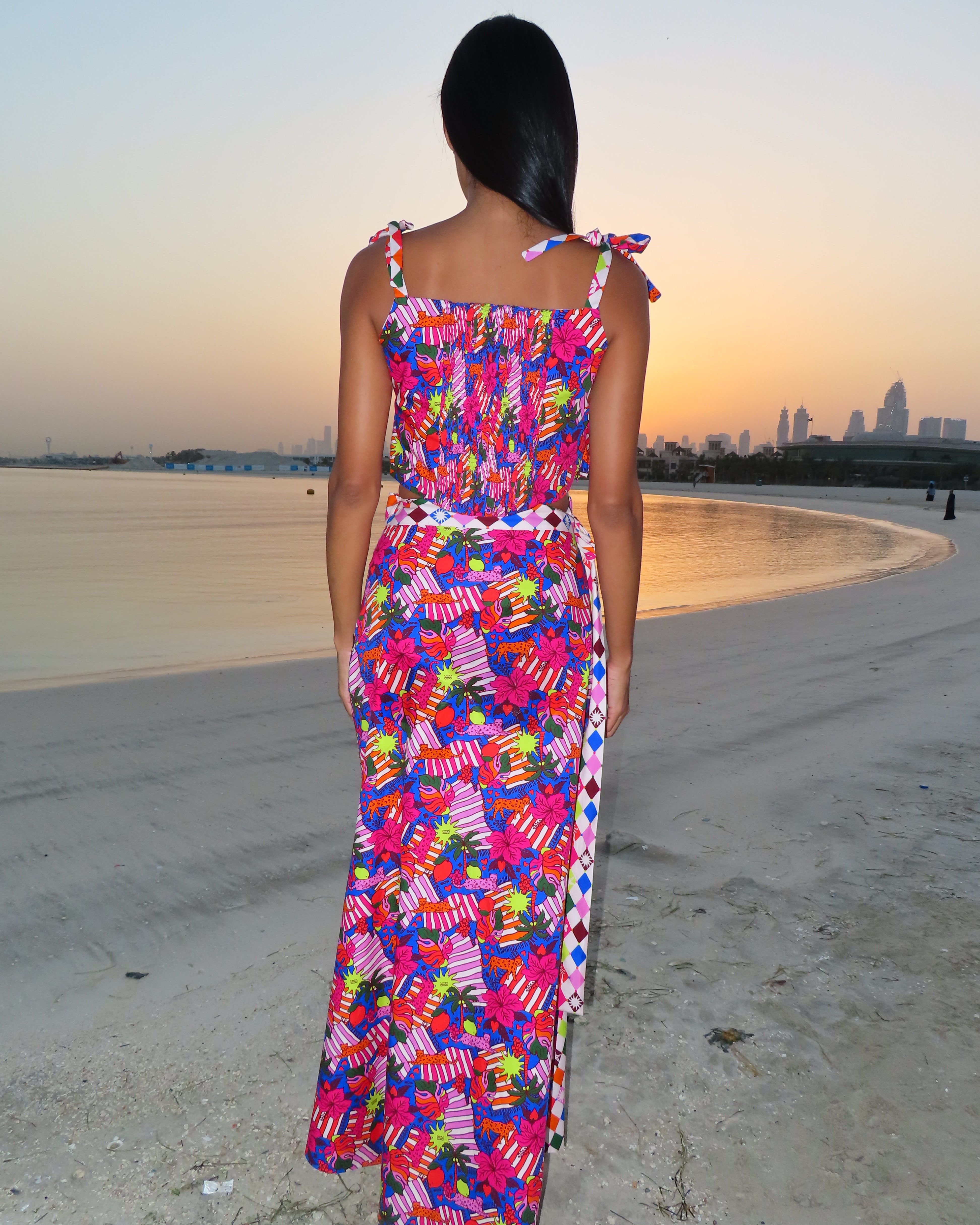 EOS Reversible Wrap Skirt – Summer Jungle & Soft Diamond -