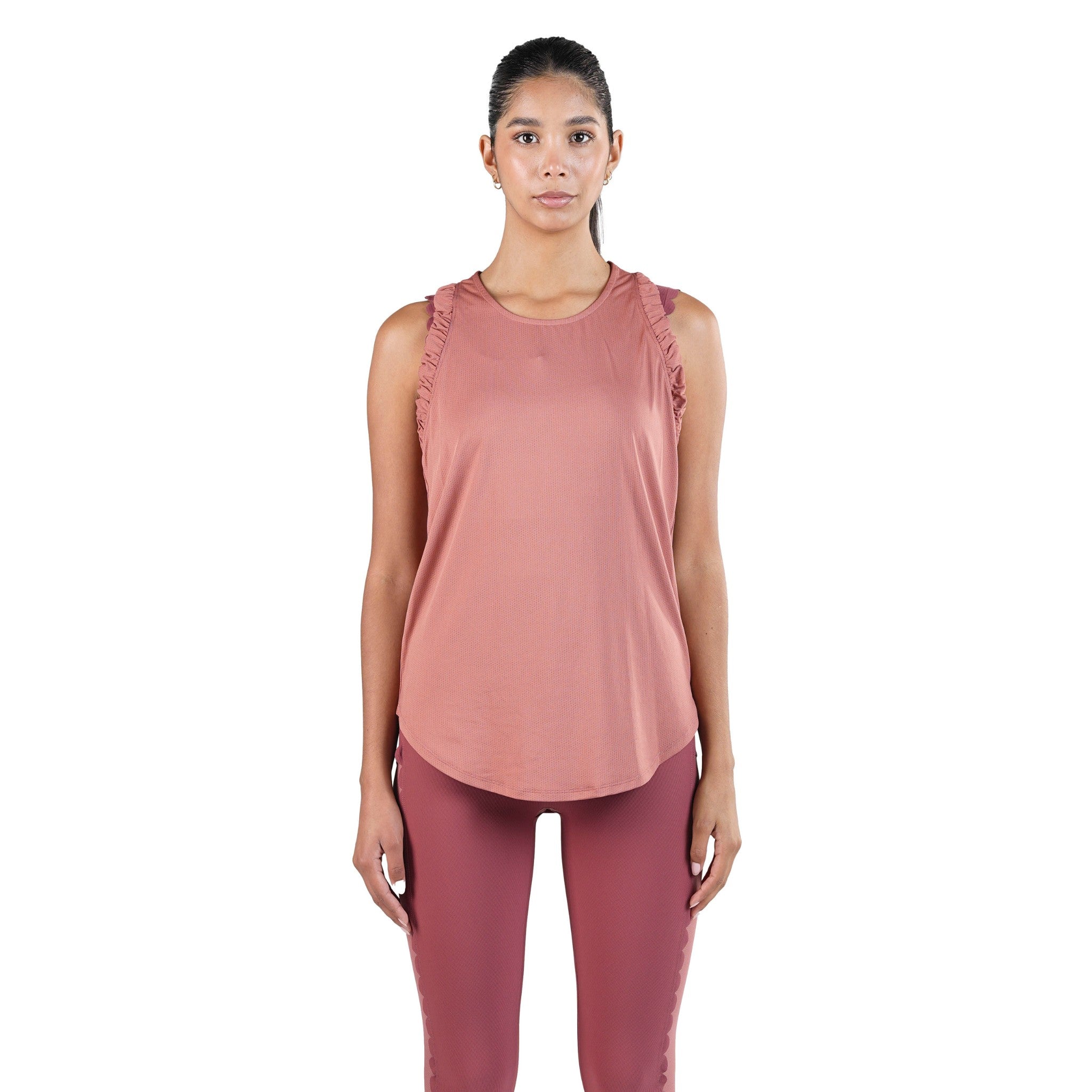 Blush Ruffled Tank - 