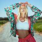 Bloom Reversible Cropped Hoodie Jacket - 