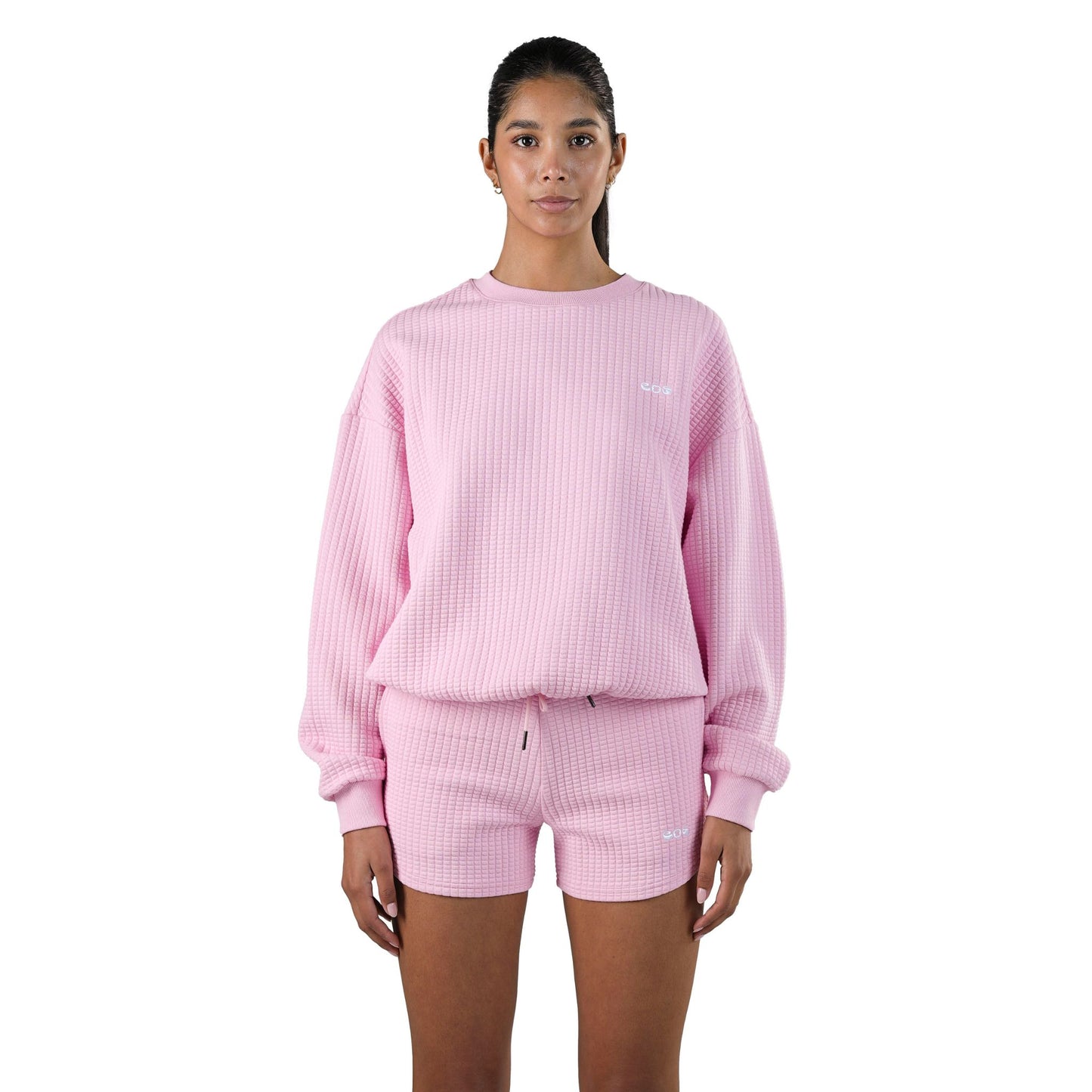 Pink Waffle Sweatshirt