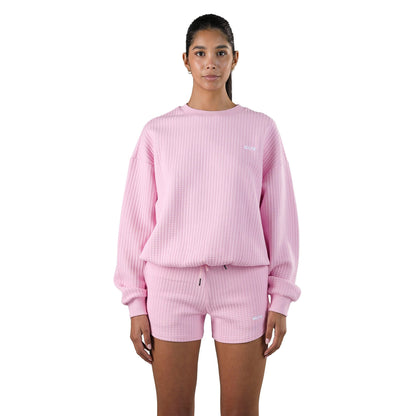 Pink Waffle Sweatshirt