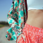 Bloom Reversible Cropped Hoodie Jacket - 