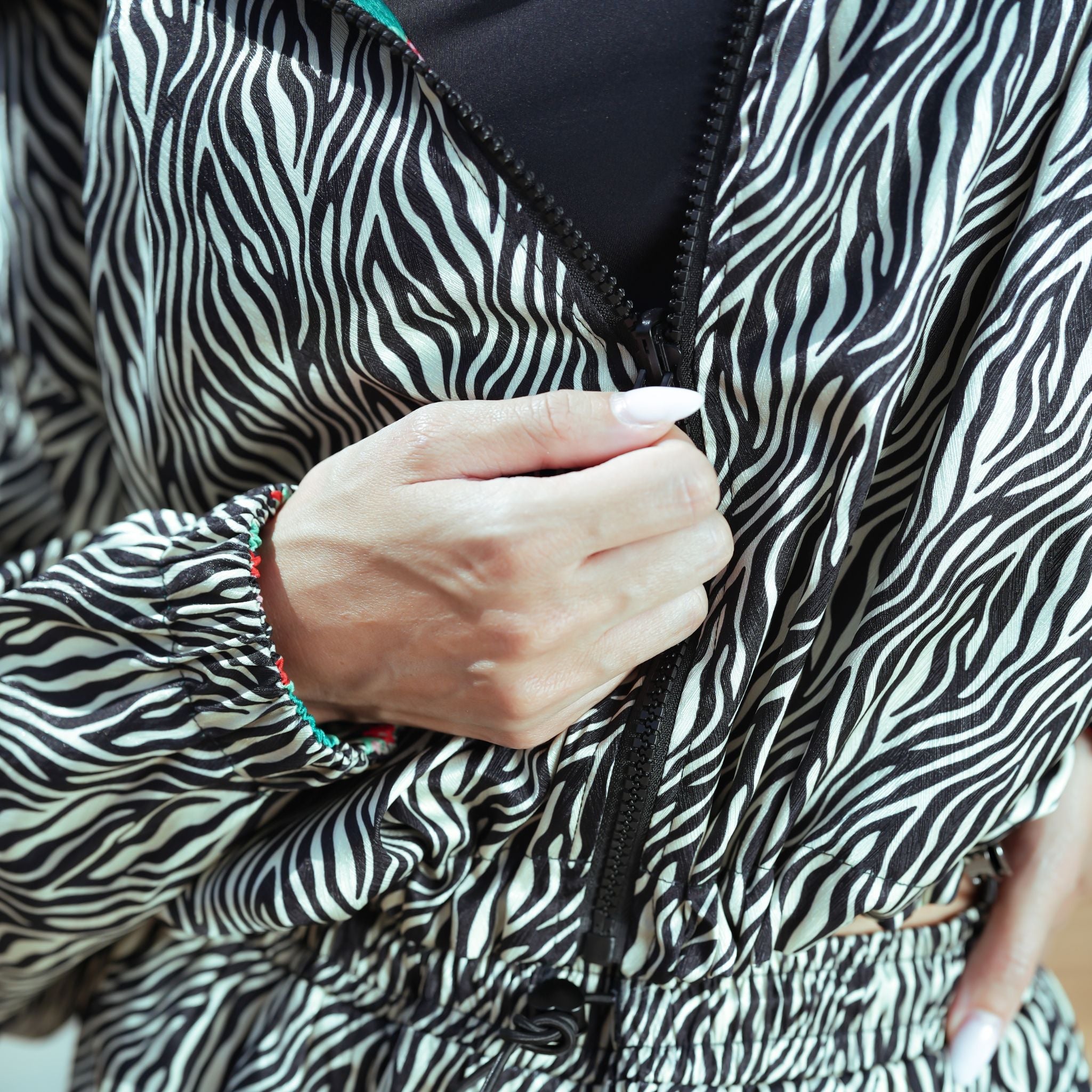 Bloom Reversible Cropped Hoodie Jacket - 