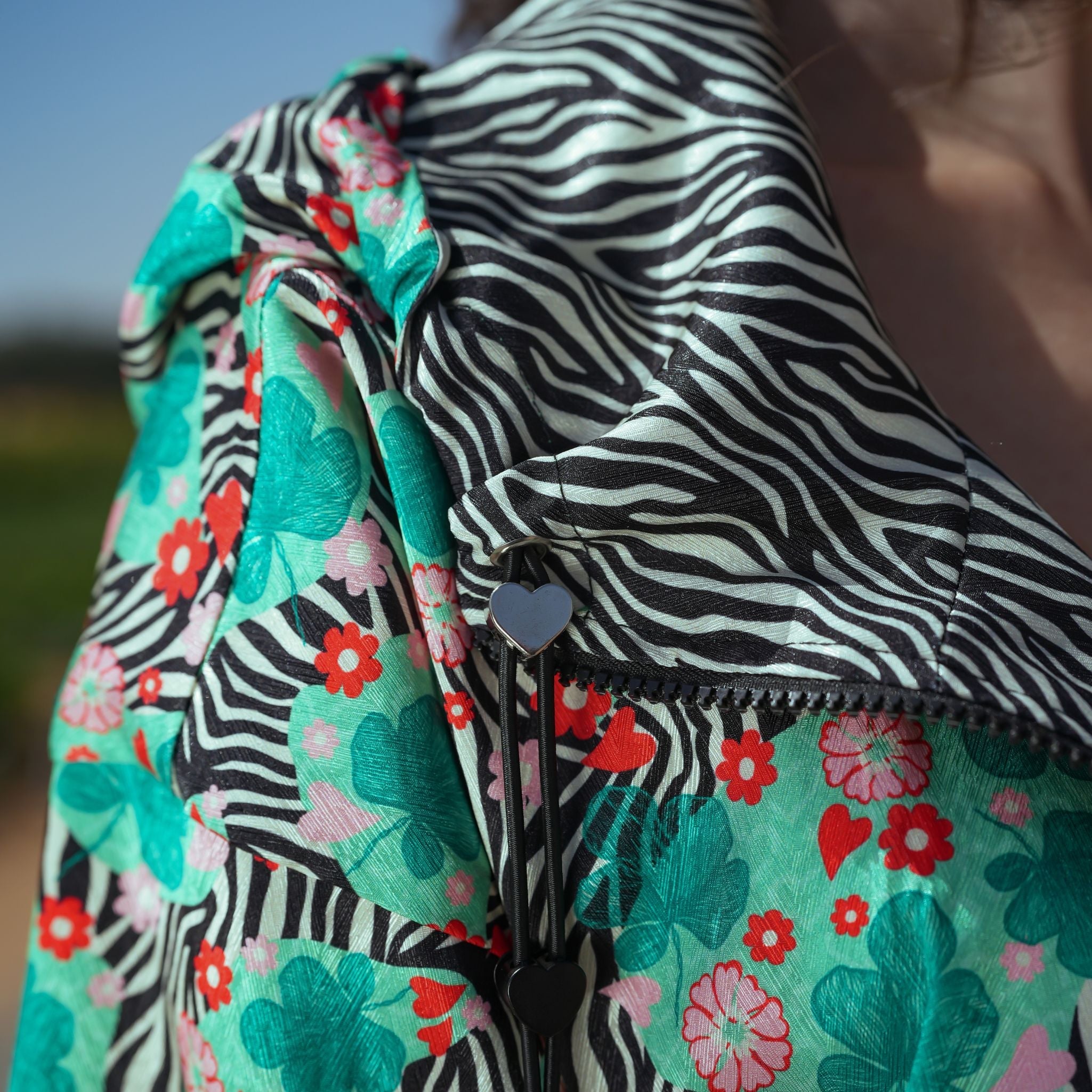 Bloom Reversible Cropped Hoodie Jacket - 