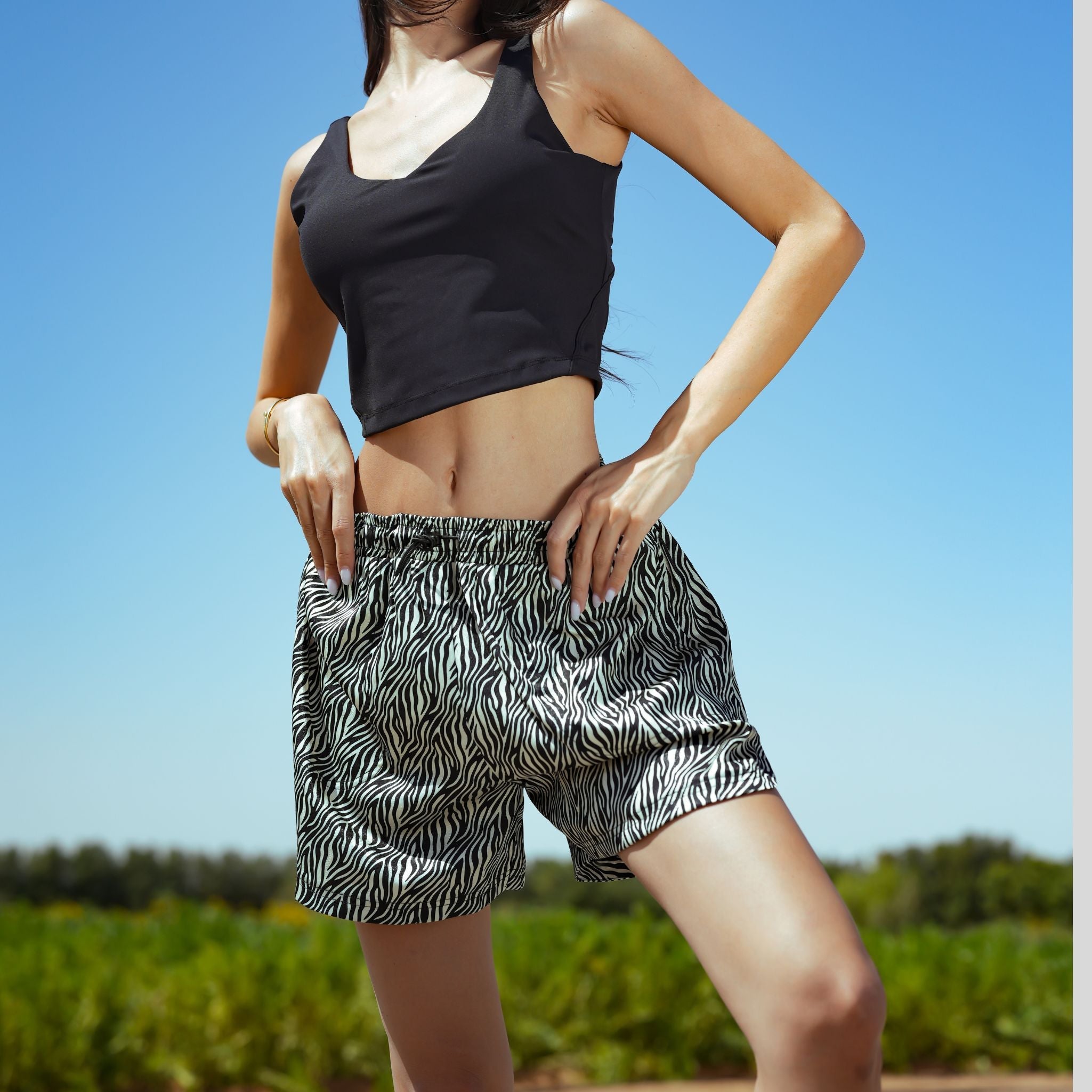 Zebra Running Shorts - 