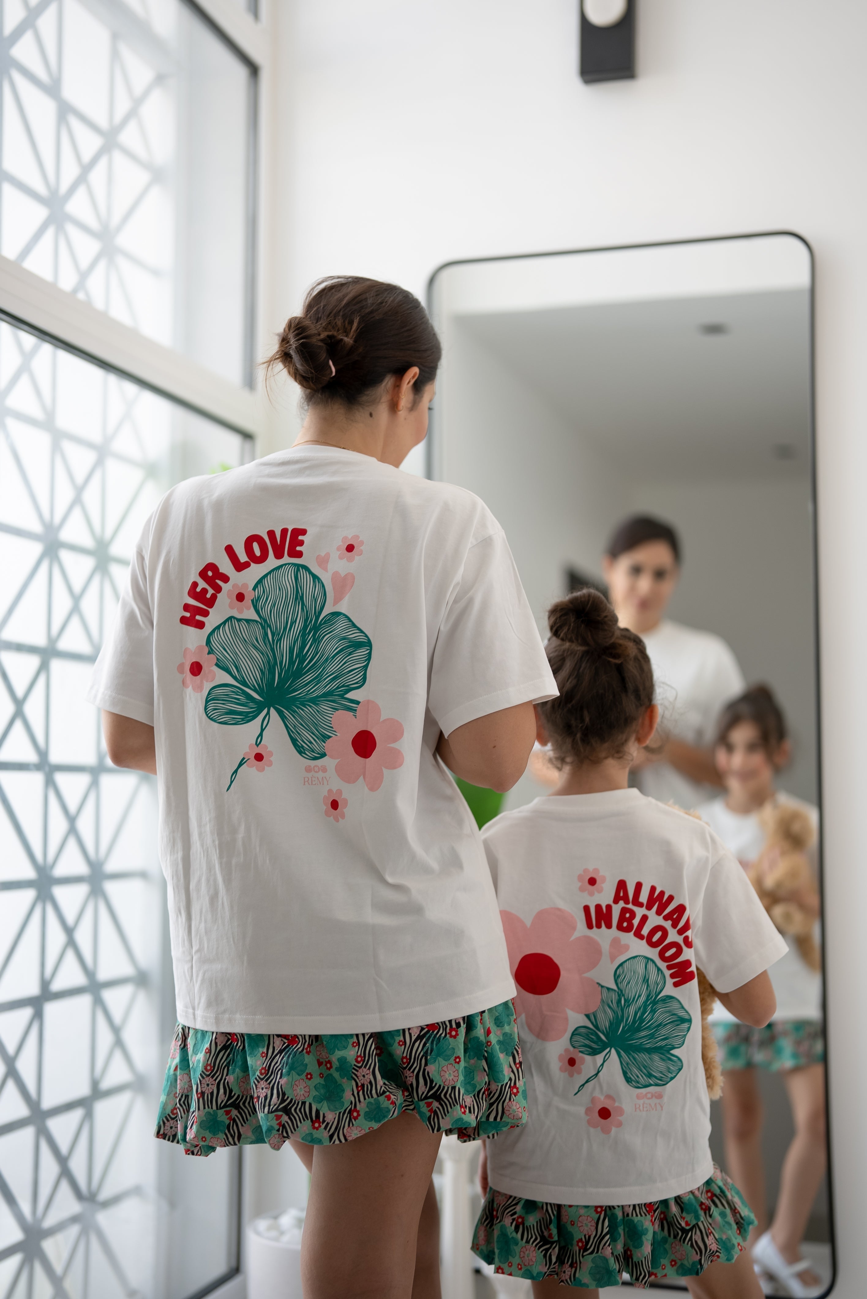 EOS X Remy Bloom Oversized White Cotton Adults T-shirt - 