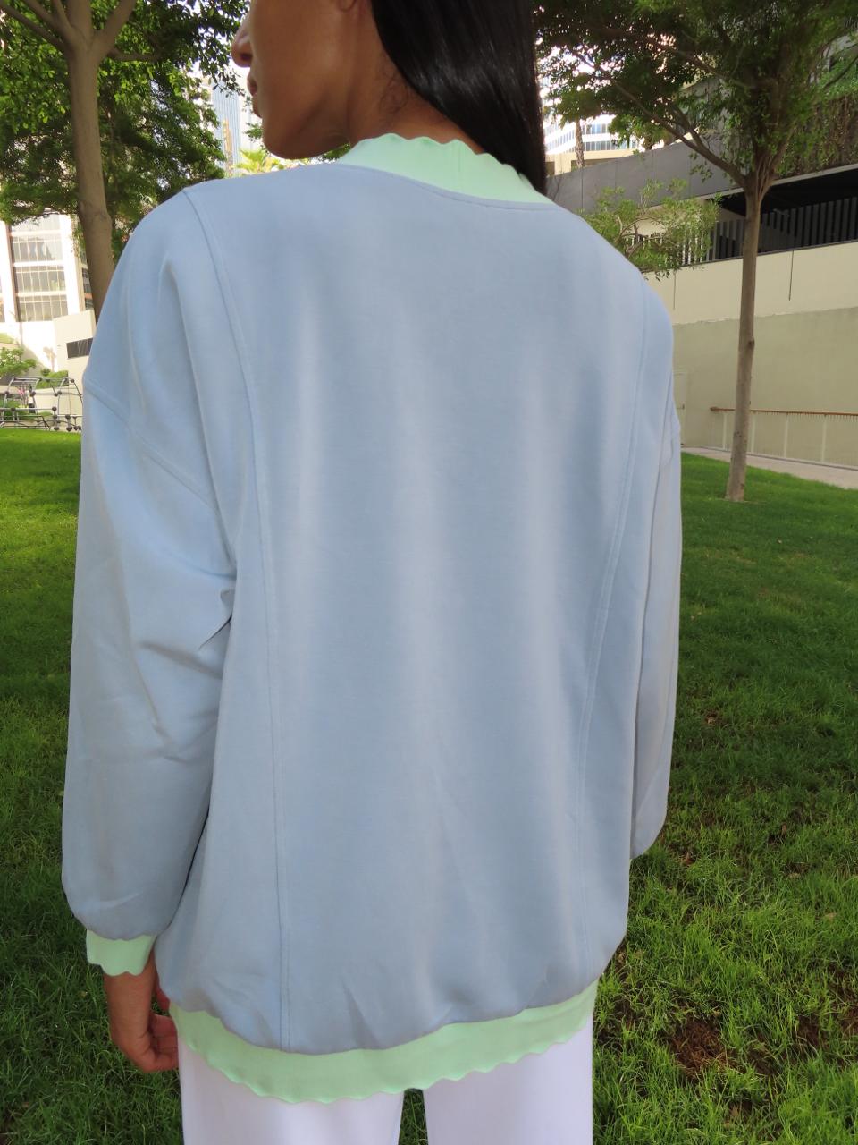 TheKool Cardi – Baby Blue & Pastel Green - 
