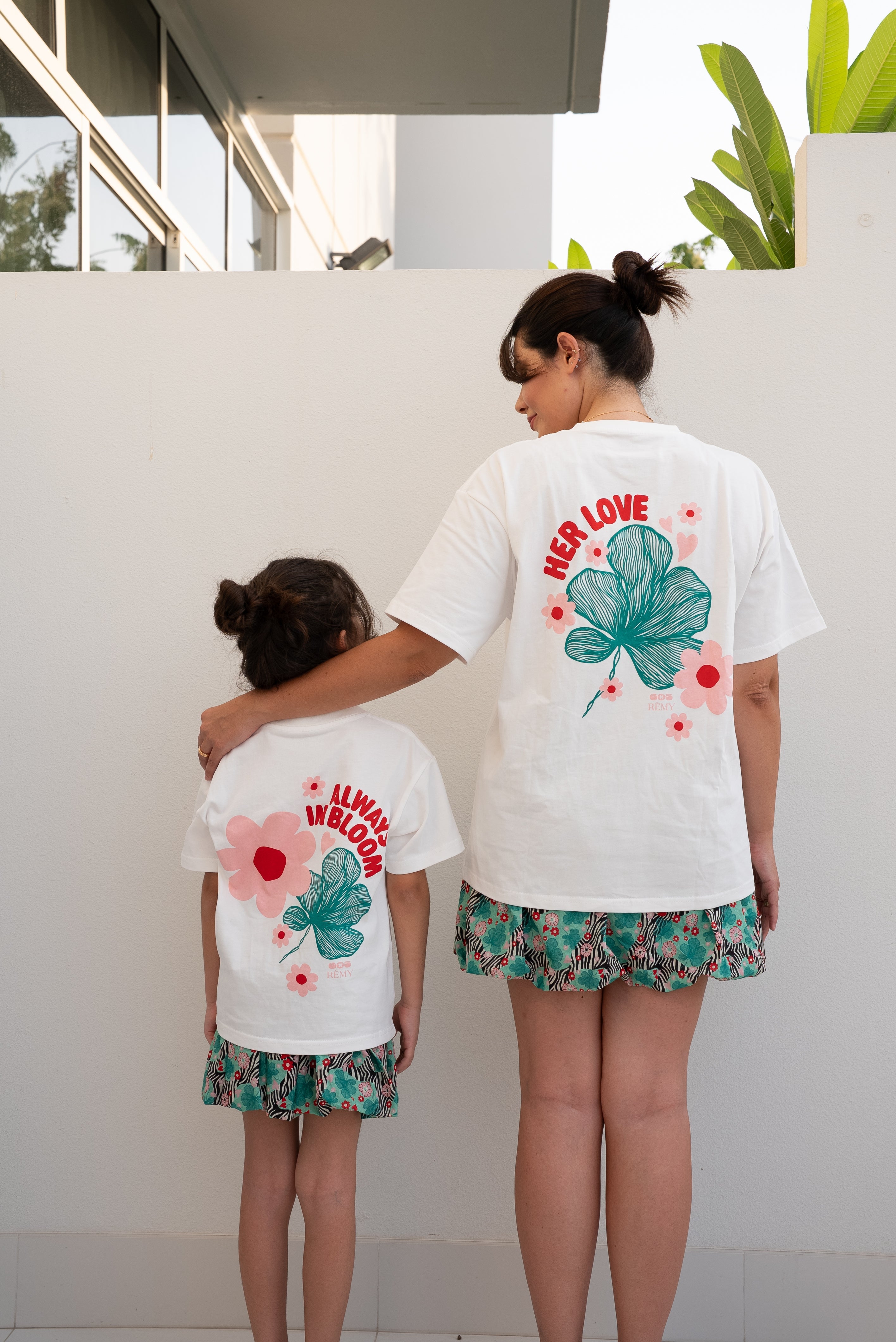 EOS X Remy Bloom Oversized White Cotton Adults T-shirt - 