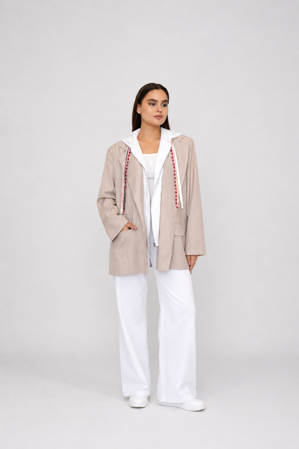 Oversized Jersey Blazer - 