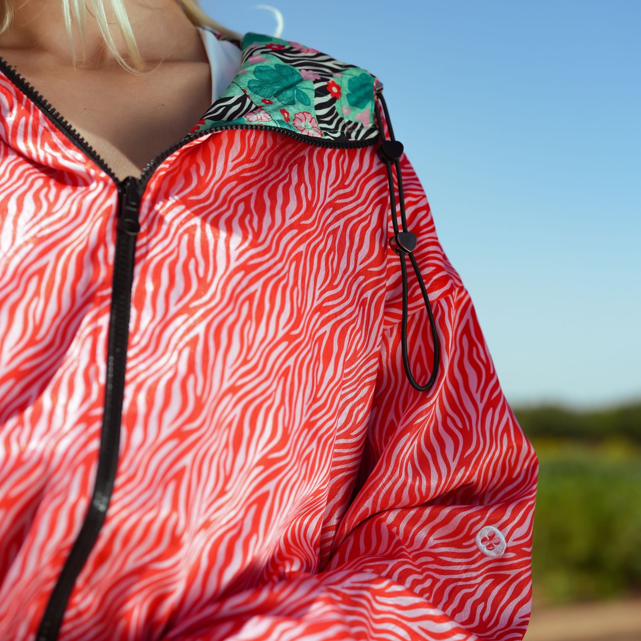 Bloom Reversible Cropped Hoodie Jacket - 