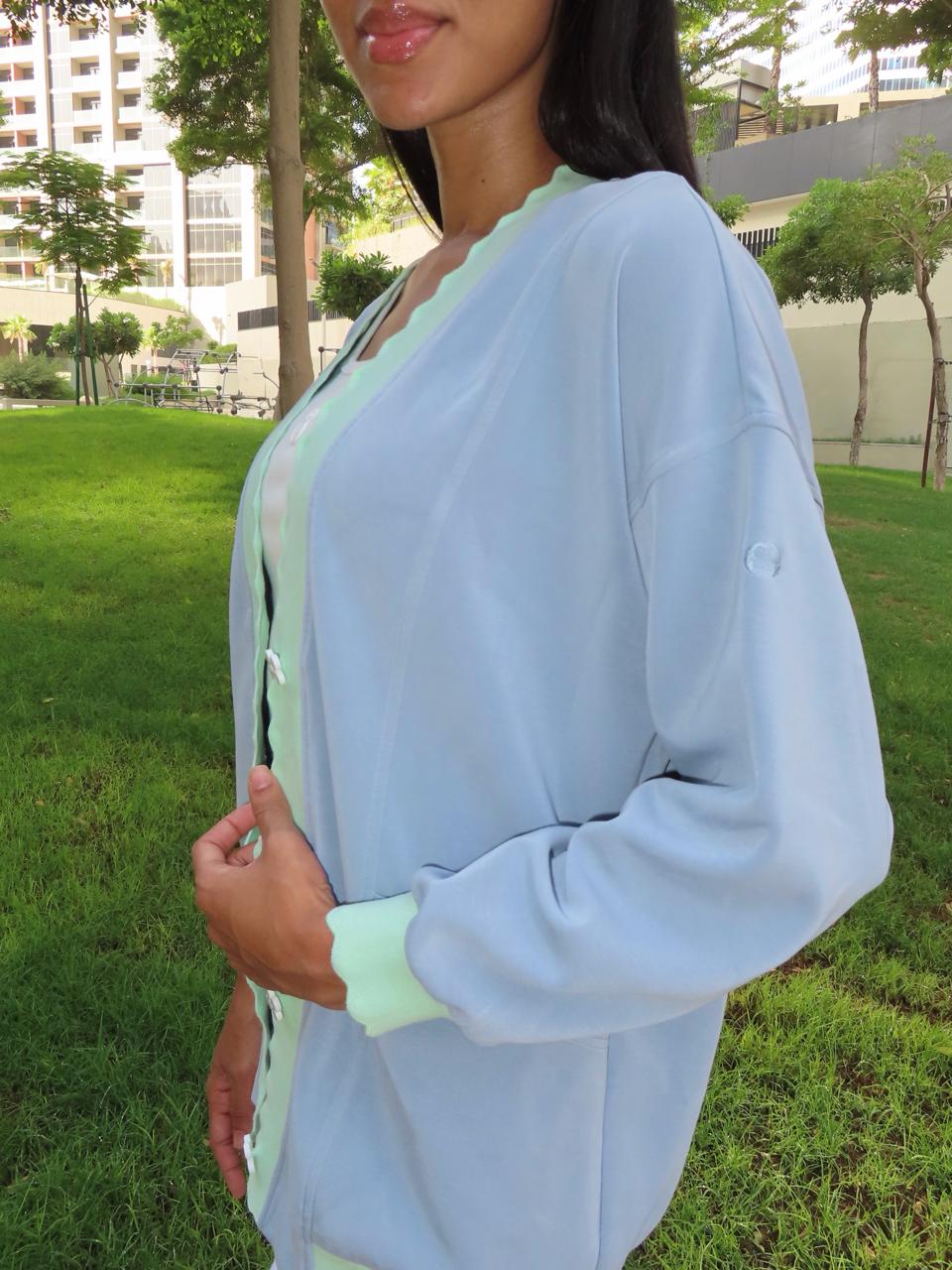 TheKool Cardi – Baby Blue & Pastel Green - 