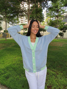 TheKool Cardi – Baby Blue & Pastel Green - 