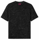 EOS Acid Washed Oversized Tee with Flower Motif - 