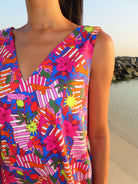 EOS Sleeveless Oversized V-Neck Mini Dress - 