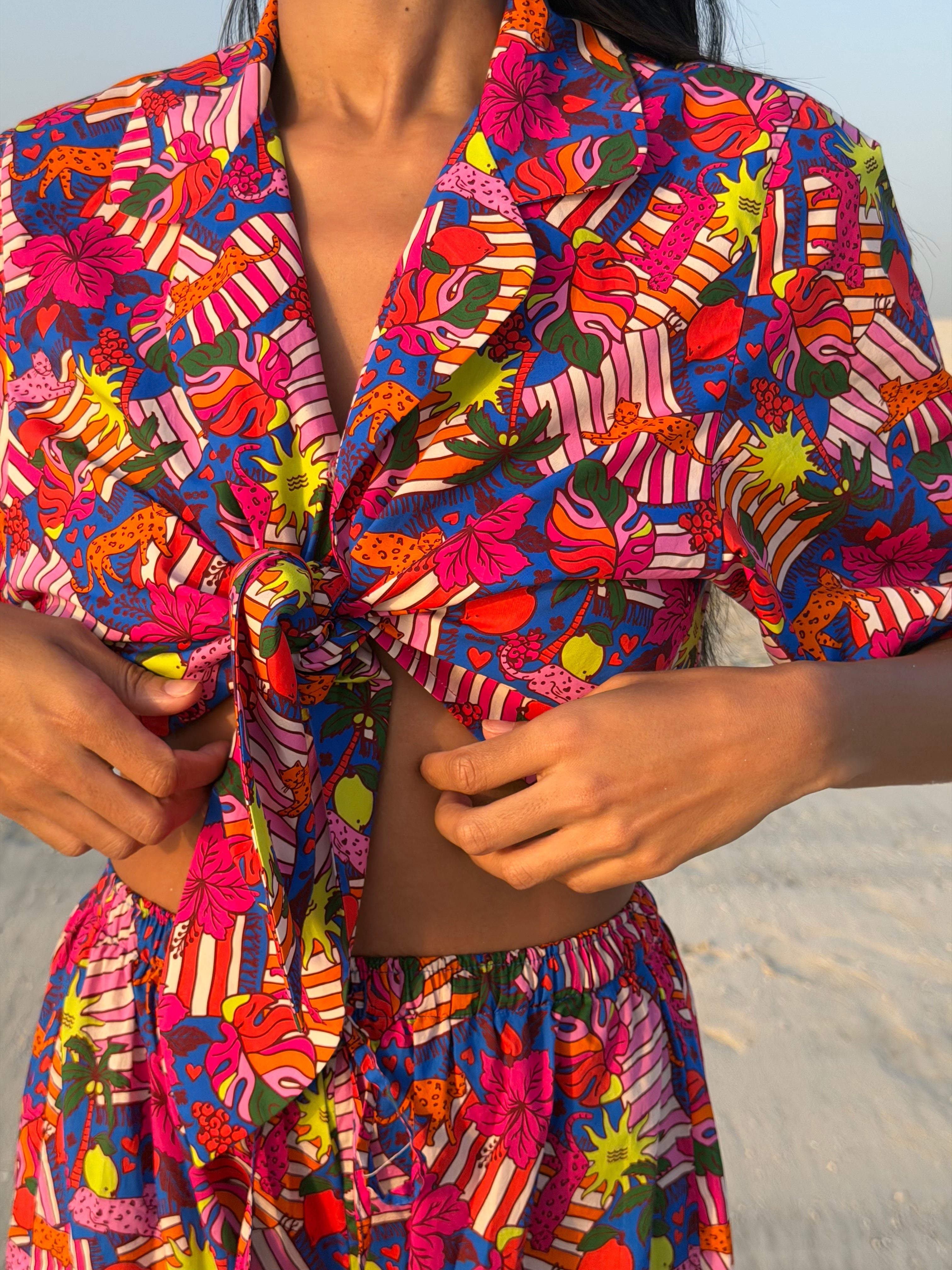 EOS Summer Jungle Kimono Crop Top - 