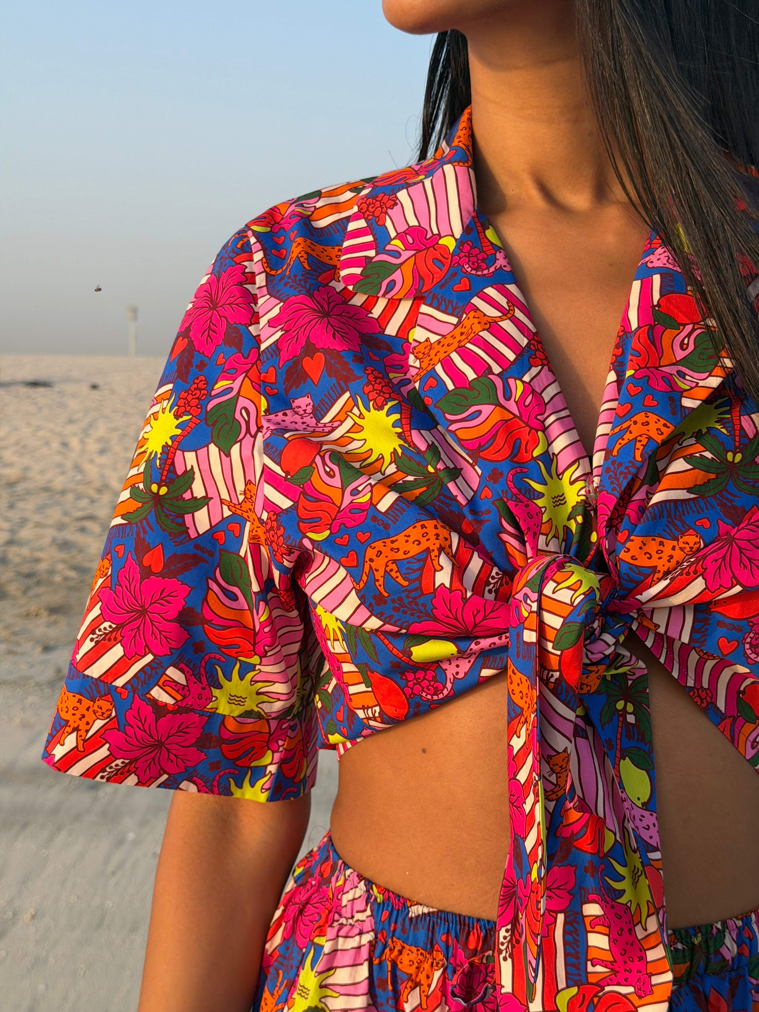EOS Summer Jungle Kimono Crop Top - 
